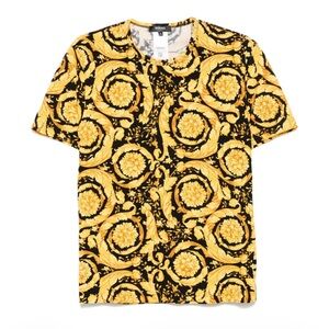 Versace Womans Black and Yellow Baroque Shirt